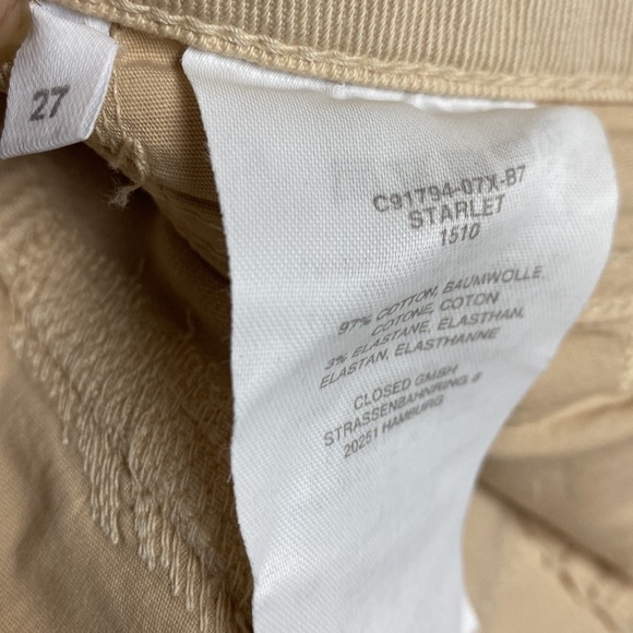 Closed Starlet Jeans Womens Tan Skinny Low Waist Straight Leg Cropped - Picture 9 of 11